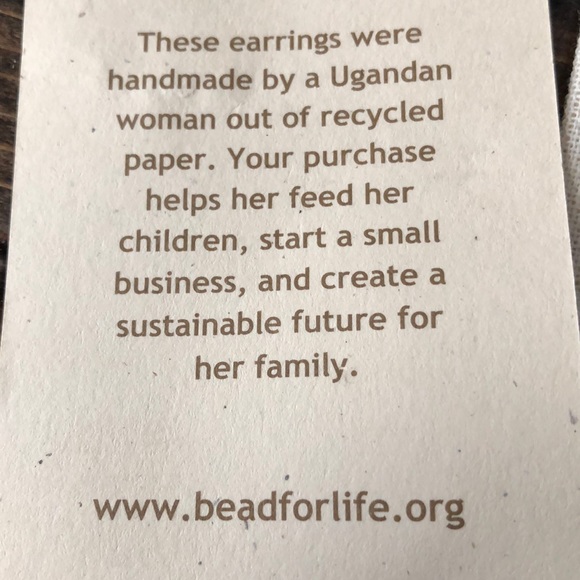 Bead for Life East African Gold Hoop Earrings - Picture 4 of 6